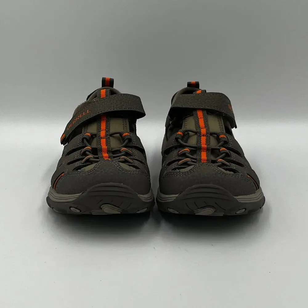 Merrell Kid's Hydro H2O Hiker Sandal Sport Shoes sz 3 Gunsmoke/Orange